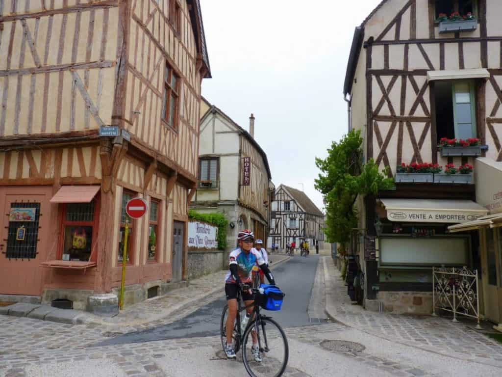 centre of Troyes cycling
